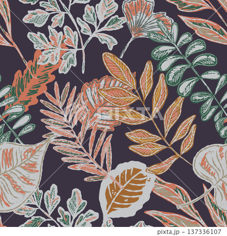 seamless pattern with feathers 137336107