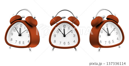 Modern Brown Table Clock Collection from Various Angles for Interior Design 137336114