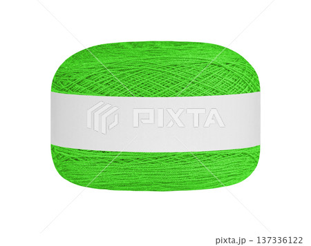 Green Ball of Yarn with Blank Label 137336122