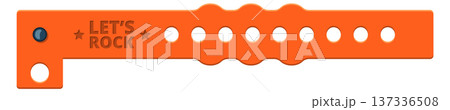 Rock festival bracelet. Identification wristband design template 137336508
