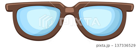Glasses cartoon icon. Eyeglasses symbol. Color spectacles Glasses cartoon icon. Eyeglasses symbol. Color spectacles 137336529