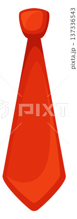 Red necktie color icon. Formal clothing accessory Red necktie color icon. Formal clothing accessory 137336543