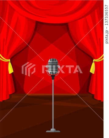 Music poster template. Open microphone night flyer 137336557