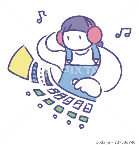 音響機材をさわる人 137336740