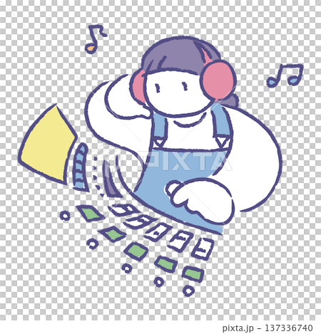 音響機材をさわる人 137336740