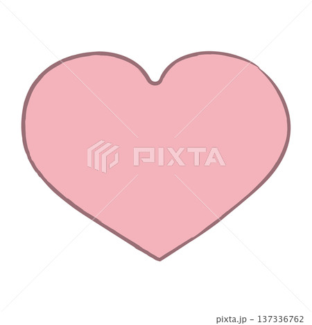 手がきのハート 137336762