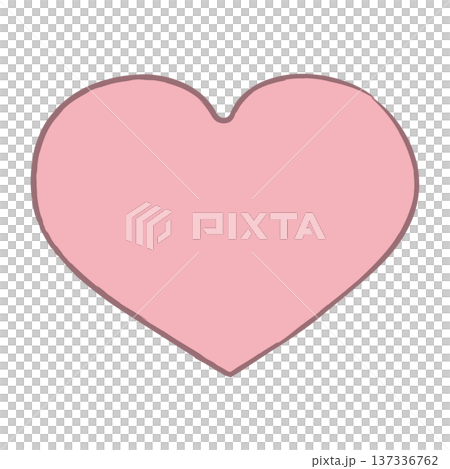 手がきのハート 137336762