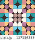 Abstract geometric mosaic seamless vector pattern 137336833