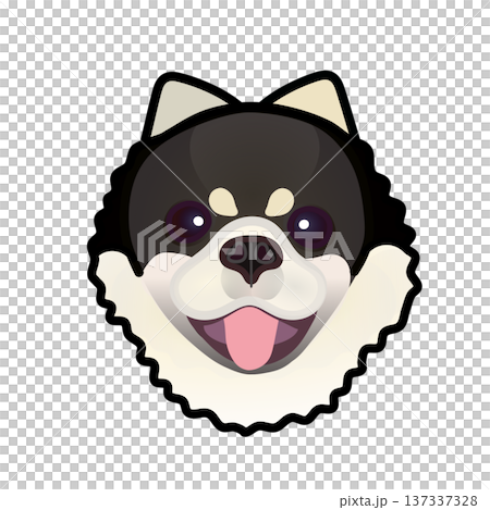 博美犬臉部插圖 137337328