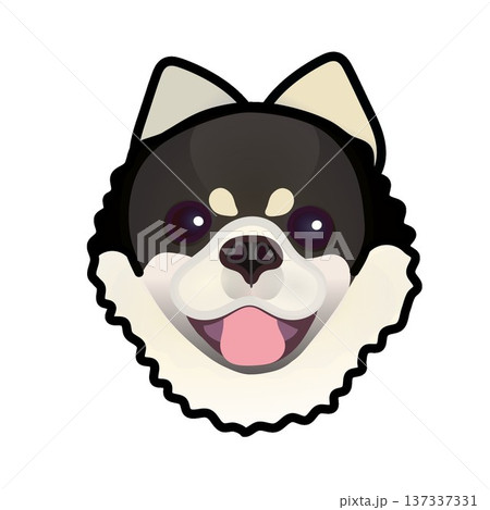 ポメラニアンの顔イラスト 137337331