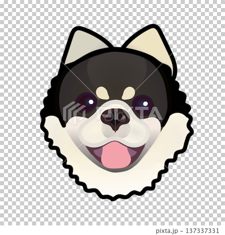 博美犬臉部插圖 博美犬臉部插圖 137337331