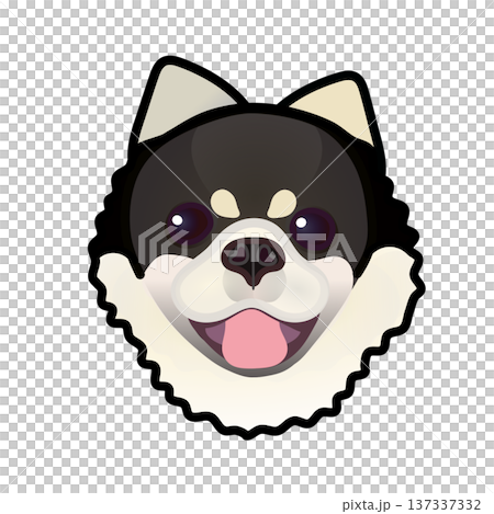 博美犬臉部插圖 博美犬臉部插圖 137337332