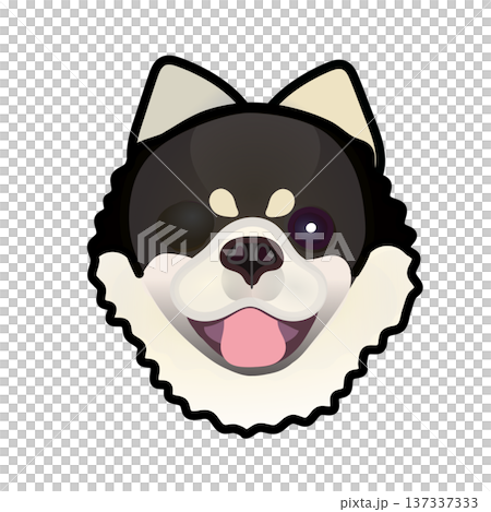 博美犬臉部插圖 博美犬臉部插圖 137337333