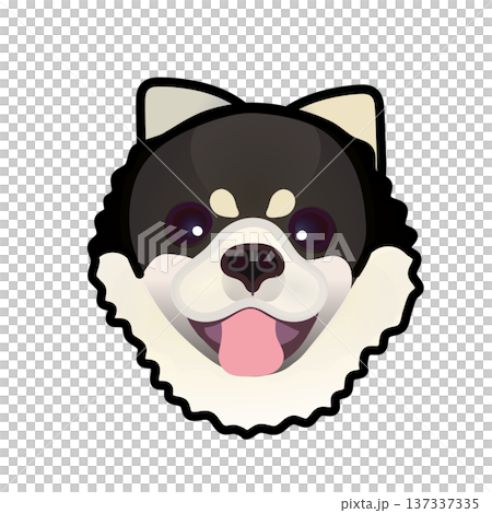 博美犬臉部插圖 博美犬臉部插圖 137337335