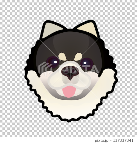 博美犬臉部插圖 博美犬臉部插圖 137337341