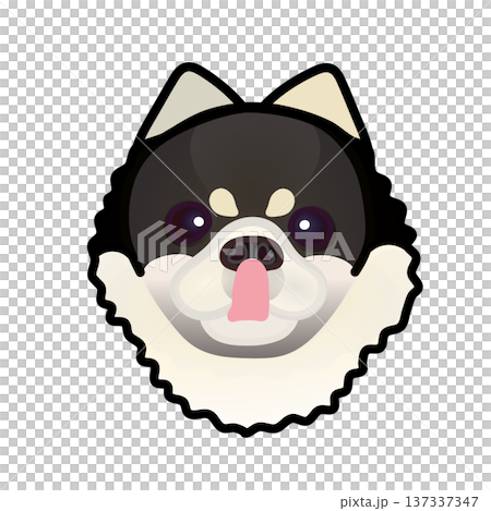 博美犬臉部插圖 博美犬臉部插圖 137337347