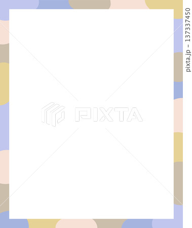くすみパステルカラーのスタイリッシュな模様のフレーム･背景素材 - おしゃれな縦長バナー - 4:5 137337450