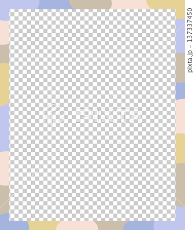 くすみパステルカラーのスタイリッシュな模様のフレーム･背景素材 - おしゃれな縦長バナー - 4:5 137337450