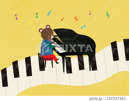 くまとピアノ 137337462