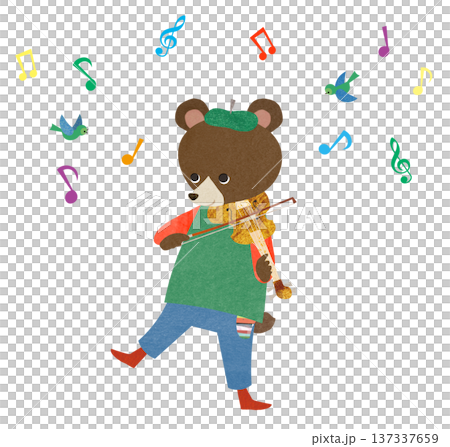 Bear and Violin 137337659