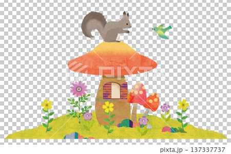 Squirrel and mushroom Squirrel and mushroom 137337737