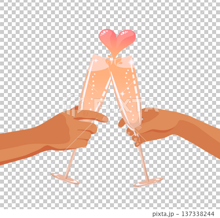 Clinking champagne glasses Clinking champagne glasses 137338244