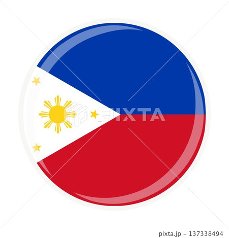Philippines national round circle flag emblem official icon 137338494