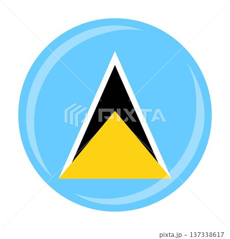 Saint Kitts and Nevis national round circle flag emblem official icon 137338617