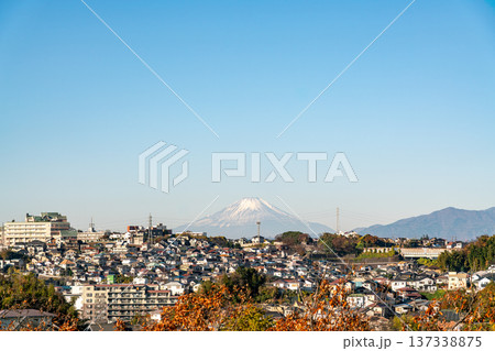 【神奈川県】富士山を望む快晴の住宅街（令和7年12月） 137338875