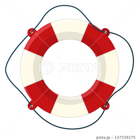 Lifebuoy cartoon icon. Inflatable ring. Rubber donut Lifebuoy cartoon icon. Inflatable ring. Rubber donut 137339175