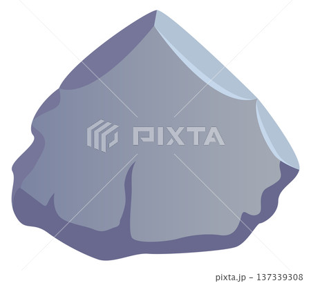 Rock cartoon icon. Stone boulder. Natural element 137339308