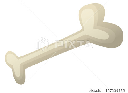 Bone cartoon icon. Dog toy. Body part Bone cartoon icon. Dog toy. Body part 137339326