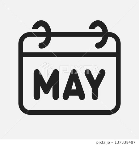 Vector template icon page calendar - May month 137339487