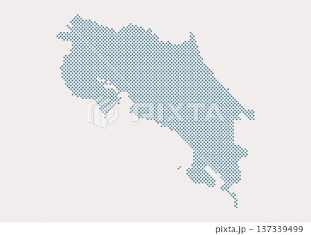 Vector map Costa Rica from points, dotted template Vector map Costa Rica from points, dotted template 137339499