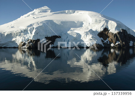 Antarctic mountains landscape , Near Port Lacroix, Antartica. 137339956