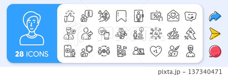 Teamwork question, Engineering team and Vaccination appointment line icons. Interest rate, AI generate, Inflation icons. Pack of Shield, Businesswoman person, Interview icon. Vector Teamwork question, Engineering team and Vaccination appointment line icons. Interest rate, AI generate, Inflation icons. Pack of Shield, Businesswoman person, Interview icon. Vector 137340471