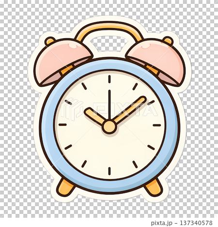 alarm clock on a white background 137340578