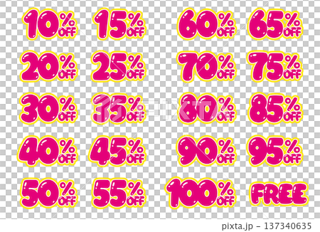 Discount Rate Number Set 10%-100% OFF FREE Plump Pop Advertisement Discount Rate Number Set 10%-100% OFF FREE Plump Pop Advertisement 137340635