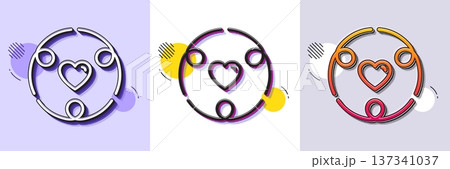 Inclusion line icon. Halftone dotted pattern. Gradient icon with grain shadow. Equity culture sign. Gender diversity symbol. Line inclusion icon. Various designs. Vector Inclusion line icon. Halftone dotted pattern. Gradient icon with grain shadow. Equity culture sign. Gender diversity symbol. Line inclusion icon. Various designs. Vector 137341037