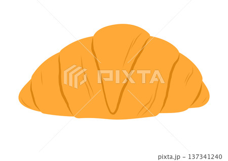 Croissant. Flat vector isolated illustration on white background Croissant. Flat vector isolated illustration on white background 137341240