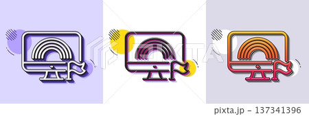 Lgbt line icon. Halftone dotted pattern. Gradient icon with grain shadow. Pride flag with rainbow sign. Gender diversity symbol. Line lgbt icon. Various designs. Vector Lgbt line icon. Halftone dotted pattern. Gradient icon with grain shadow. Pride flag with rainbow sign. Gender diversity symbol. Line lgbt icon. Various designs. Vector 137341396