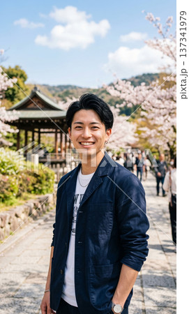 爽やかな日本人男性の笑顔 白い歯 ホワイトニング 歯並び 上半身 人物 健康的 爽やかな日本人男性の笑顔 白い歯 ホワイトニング 歯並び 上半身 人物 健康的 137341979