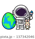 Astronaut Painting an Easter Egg as Planet Earth 137342046