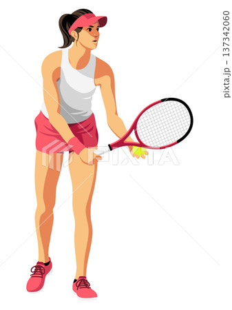 女子テニス選手 137342060