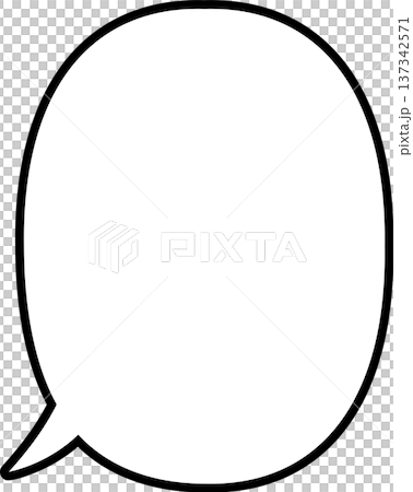 Simple and easy to use speech bubble for business or manga, with lots of text - Vertical 137342571