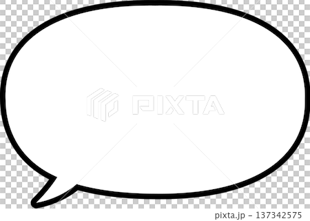 Simple speech bubble with lots of text, easy to use for business and manga_horizontal 137342575