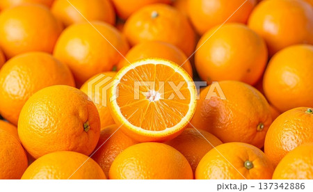 たくさんのみかん、オレンジのイメージ画像 137342886
