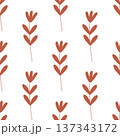 seamless botanical simple pattern with orange flowers. 137343172