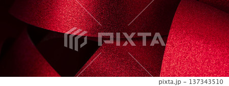 Red Velvet Ribbon Luxury Background Banner 137343510