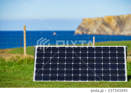 Solar photovoltaic panels outdoors Solar photovoltaic panels outdoors 137343845